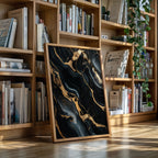 Black Marble Blaze with Liquid Gold