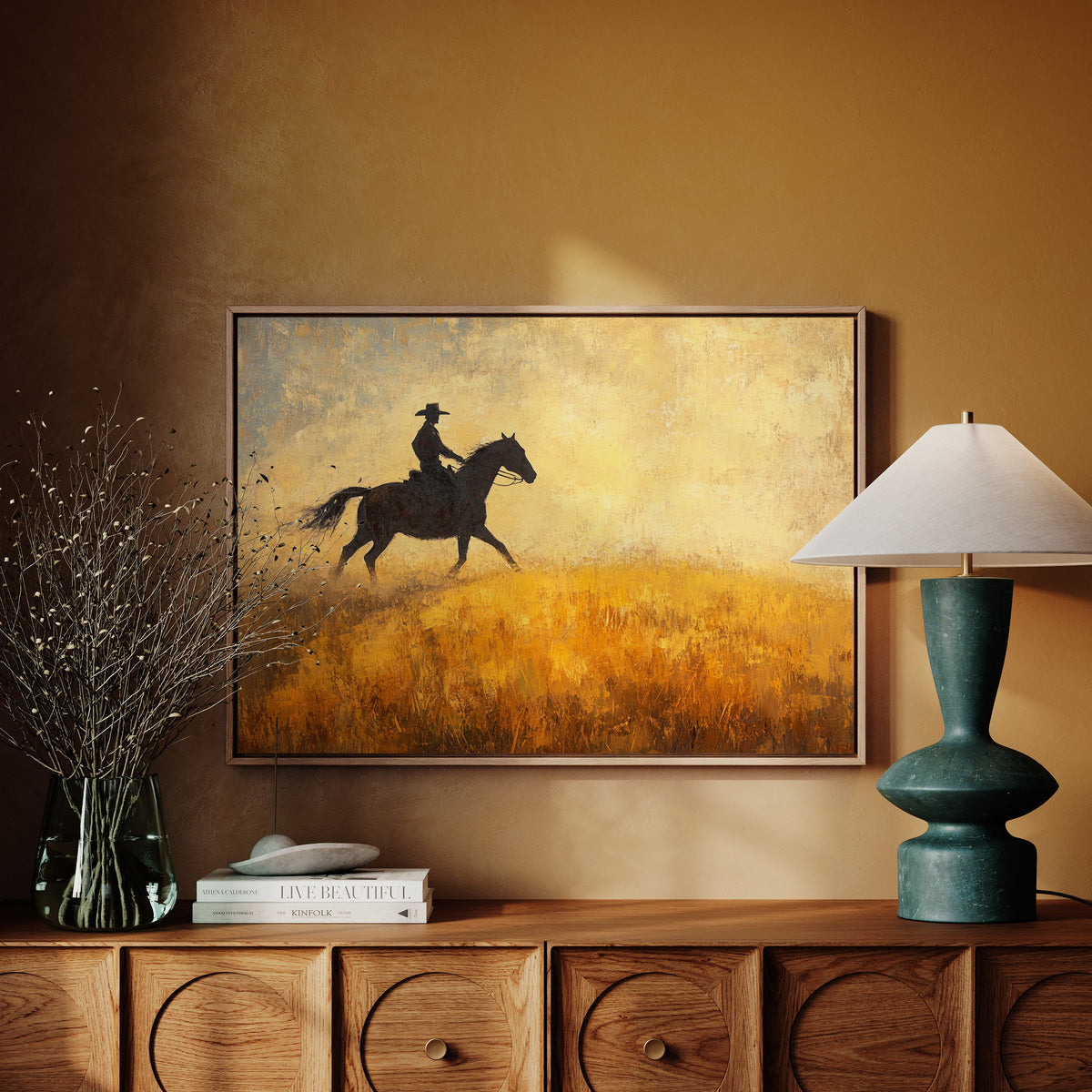 Cowboy in the Golden Haze