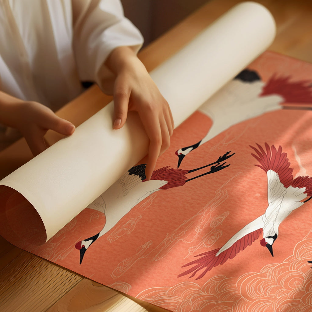 Japanese Crane Wall Art – Elegant Traditional-Inspired Print