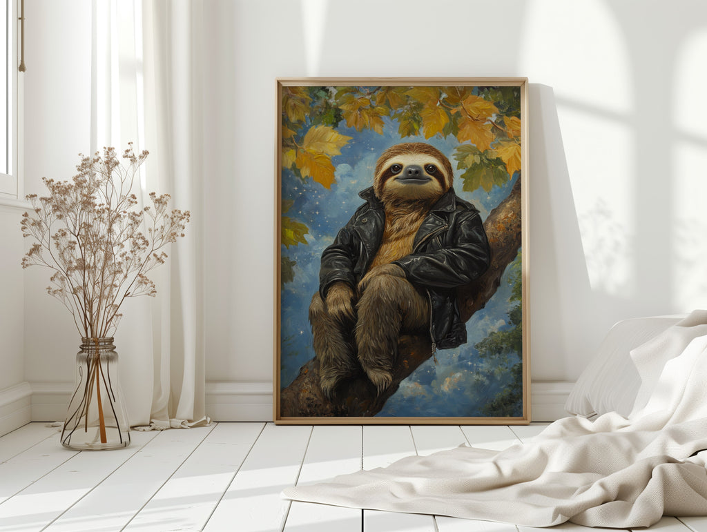 Rebel Sloth in a Leather Jacket