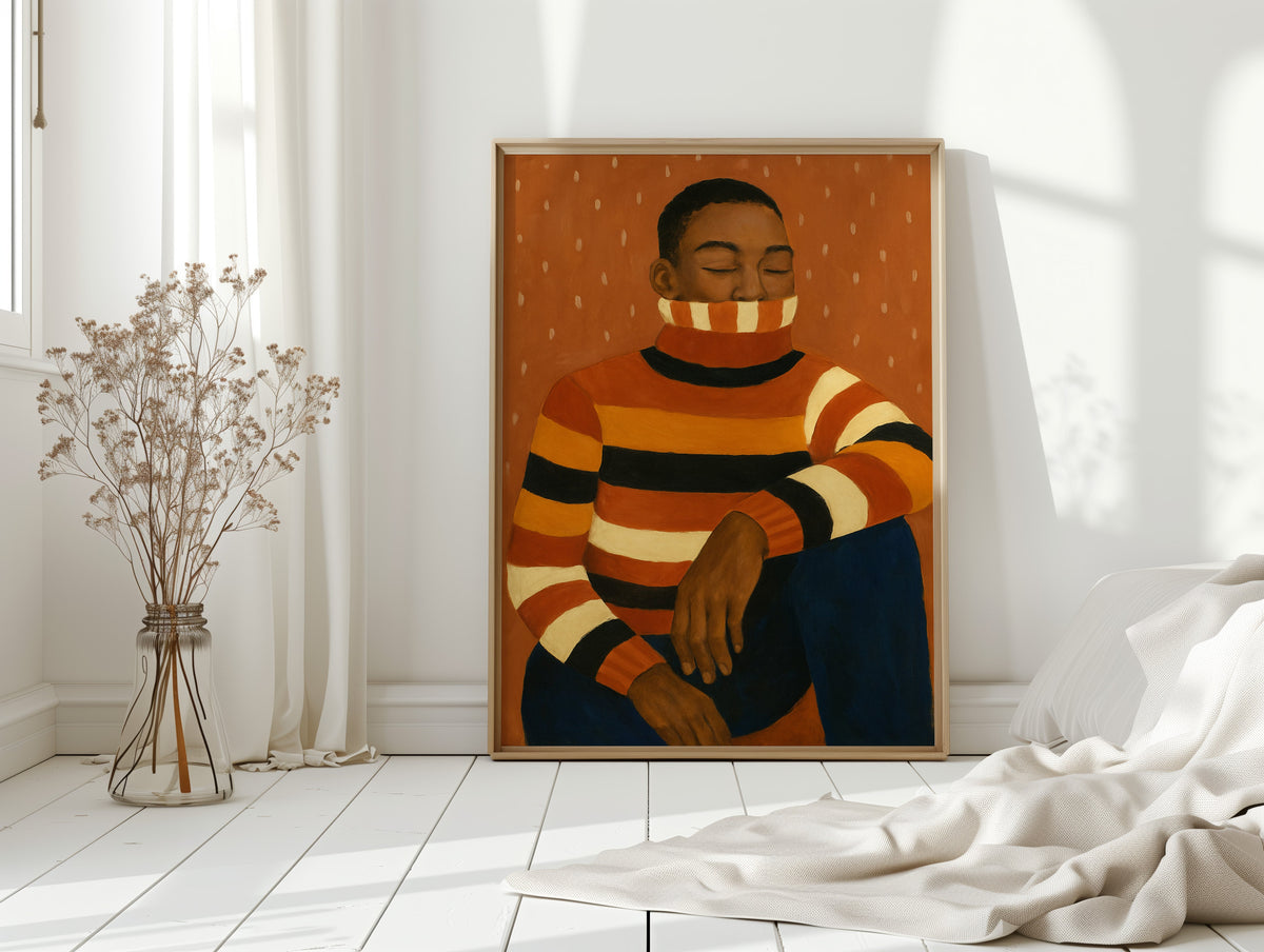 Quiet Thoughts in a Striped Sweater