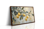 Mediterranean Lemon Branch: Elegant Botanical Canvas Wall Art