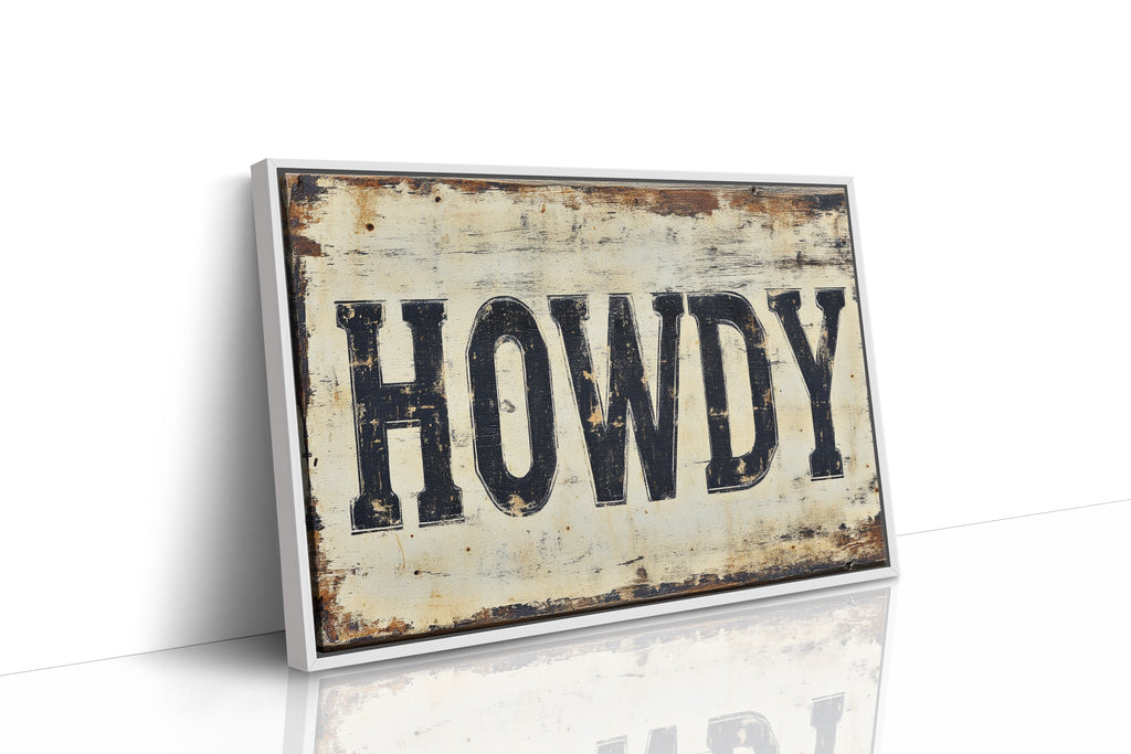 Rustic “Howdy” Western Wall Art