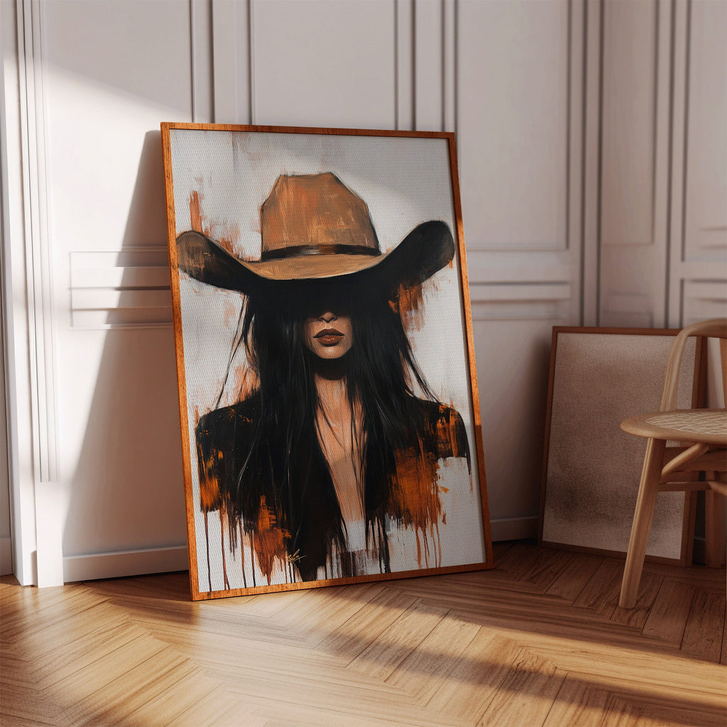 The Silent Outlaw – Western Cowgirl Canvas Art