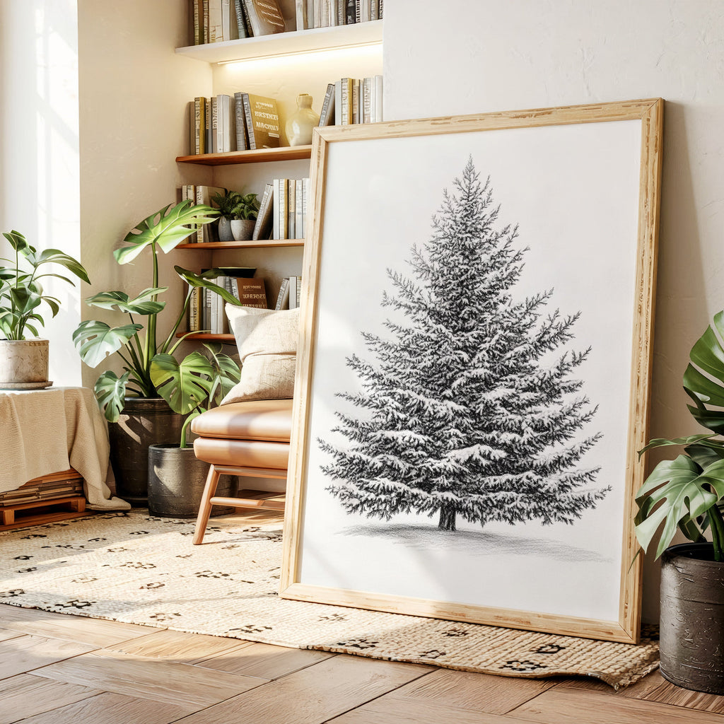 A Blanket Of White Snow-Covered Pine