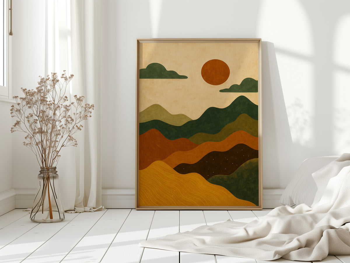 Desert Dunes Under Burnt Sun