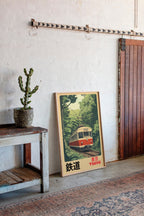 Retro Tokyo Railway Poster – Japanese Train Wall Art, Vintage Travel Print