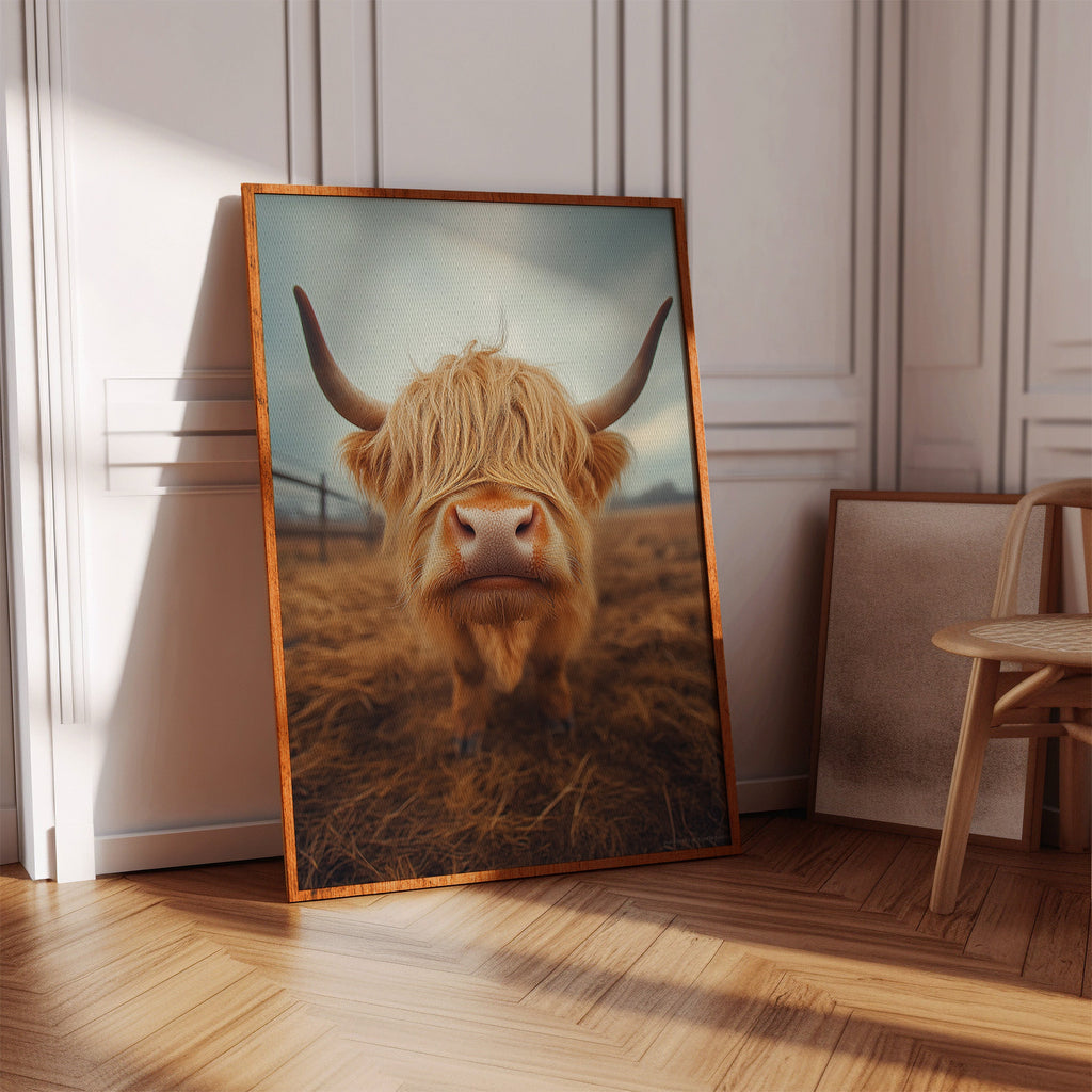Golden Fluff and Attitude Highland Cow