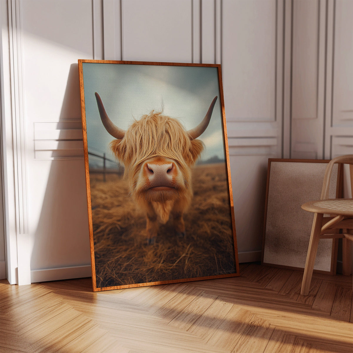 Golden Fluff and Attitude Highland Cow