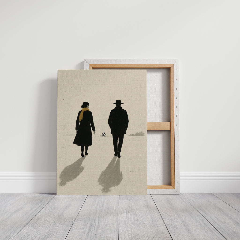 Winter Walk with Yellow Scarf