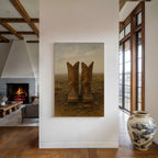 Western Boots Still Life – Cowboy Art Print