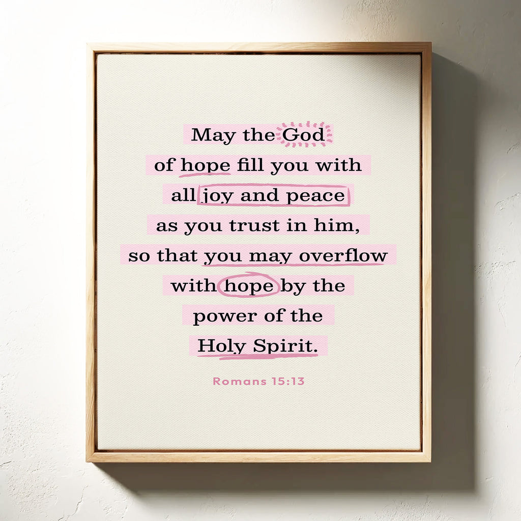 Romans 15 Hope and Peace Scripture Print