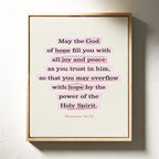 Romans 15 Hope and Peace Scripture Print