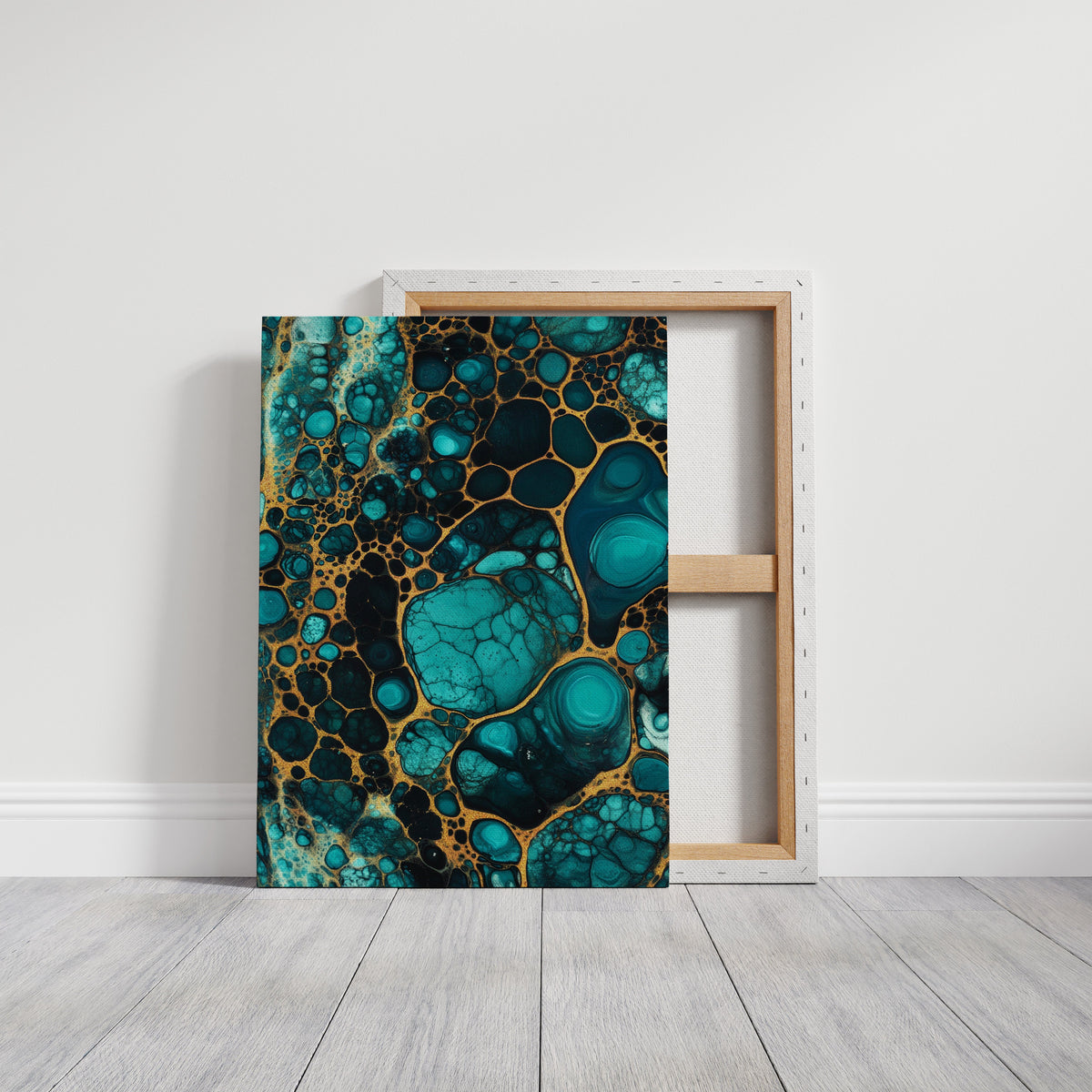 Electric Tides in Teal and Gold