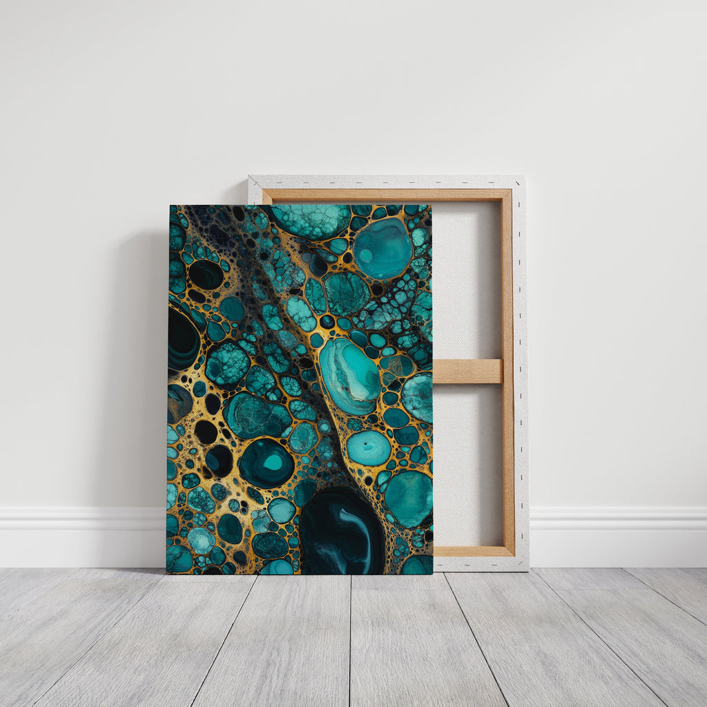Golden Currents Beneath Turquoise Skin