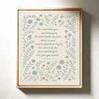 The Lord Bless You Floral Scripture Print