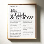 Be Still and Know Psalm 46
