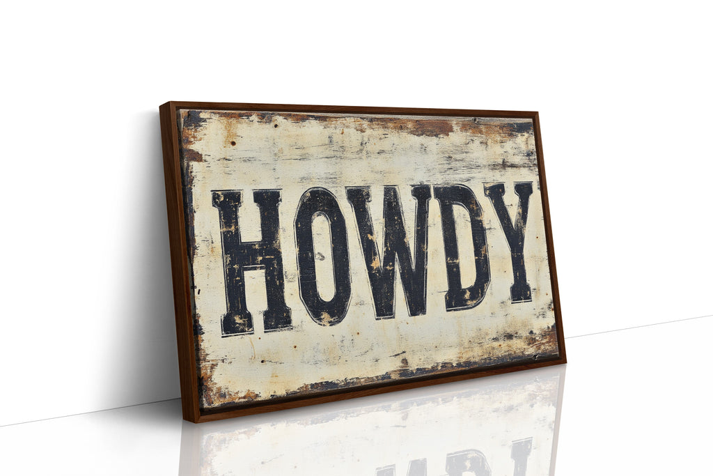 Rustic “Howdy” Western Wall Art