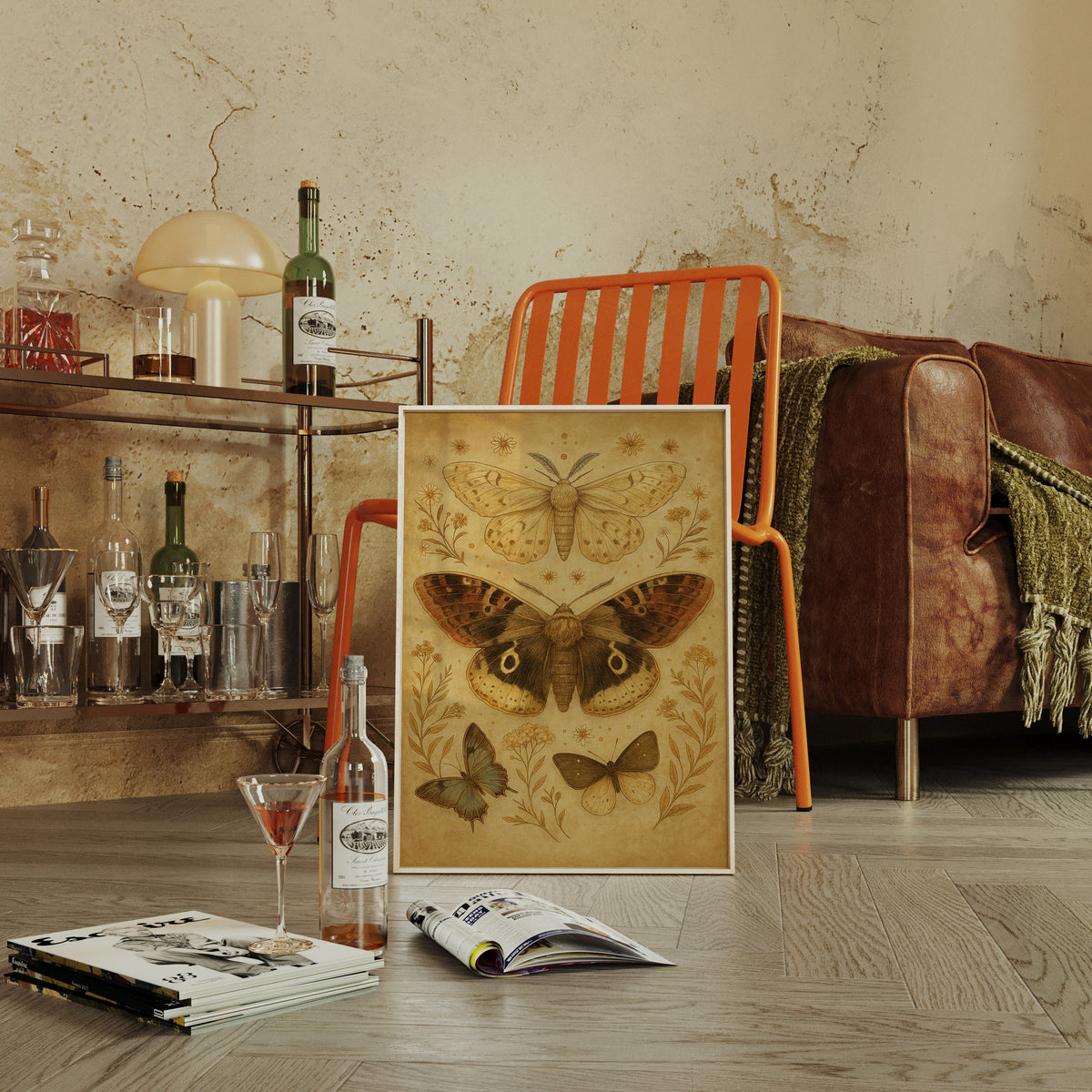 Vintage Moths and Meadow Wings