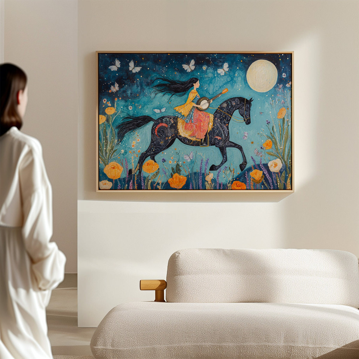 Moonlit Melody on Midnight Horseback