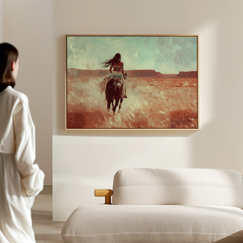 Spirit Rider Through Painted Canyons