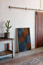 Western Patchwork Denim and Leather Print
