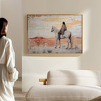 Desert Watcher on White Horse
