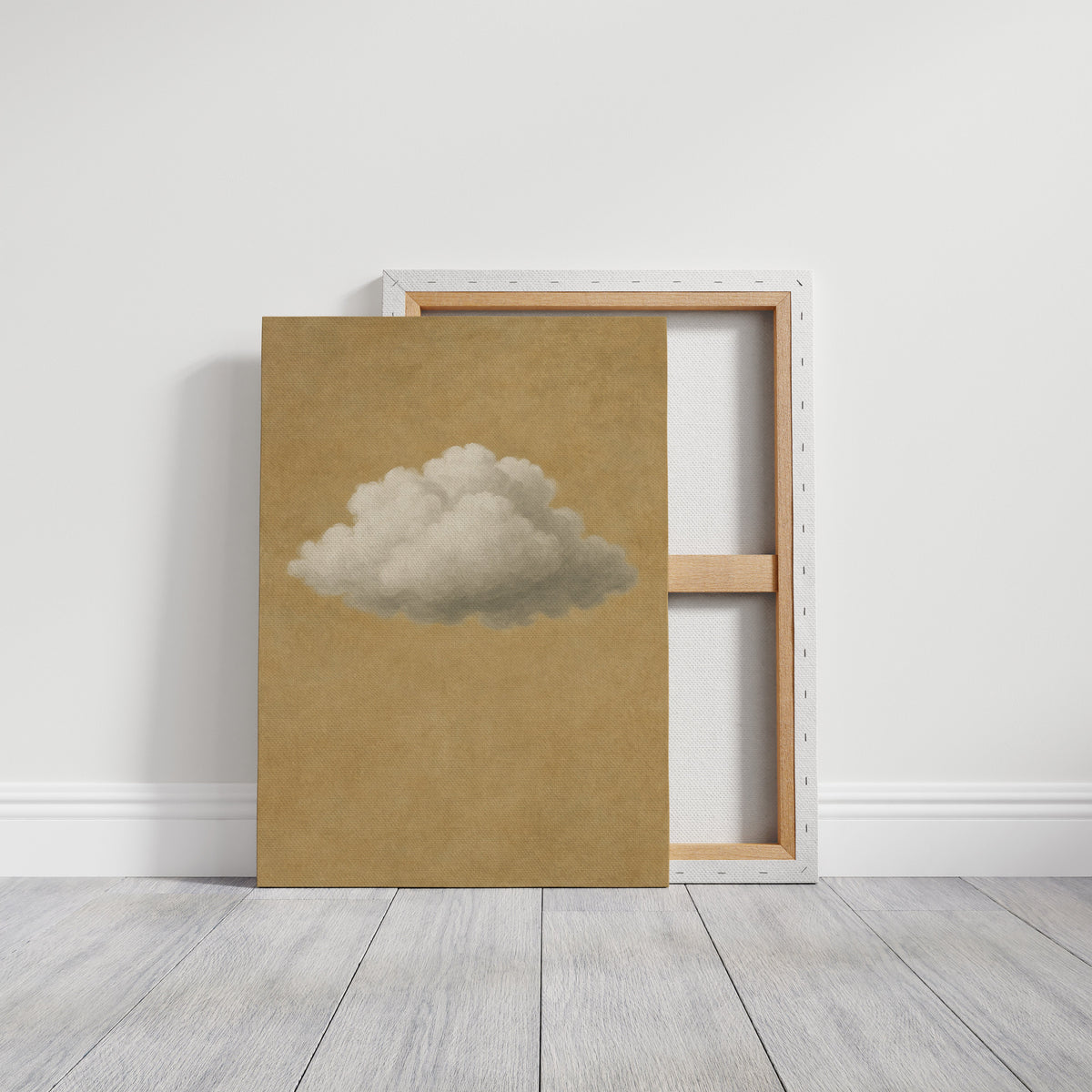 Solitary Cloud Over Ochre Sky