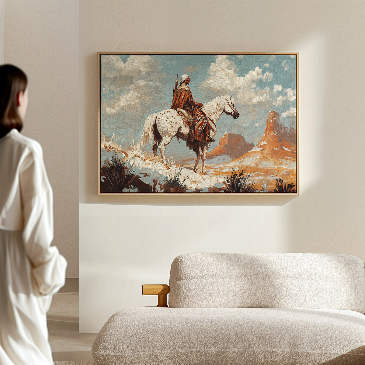 High Desert Scout on Painted Horse
