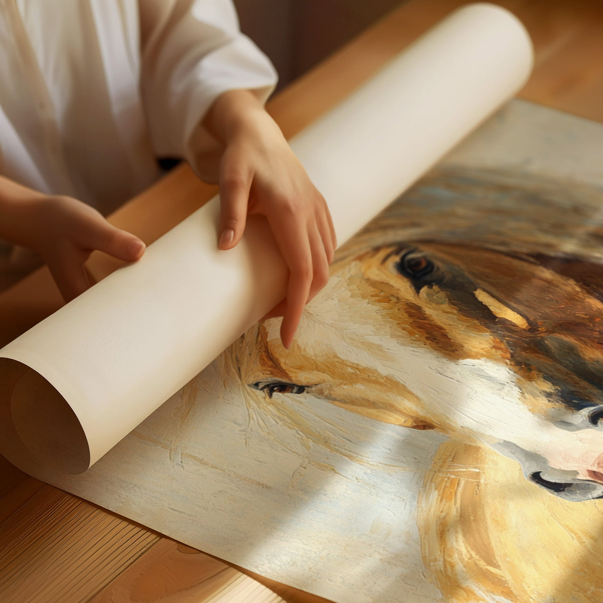 Golden Palomino in Brushstroke Light