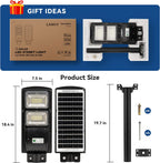 4 PACK 60W solar street light 6000 lumens