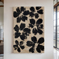 Japanese Ink Floral Print – Bold Brushstroke Blossom Wall Art
