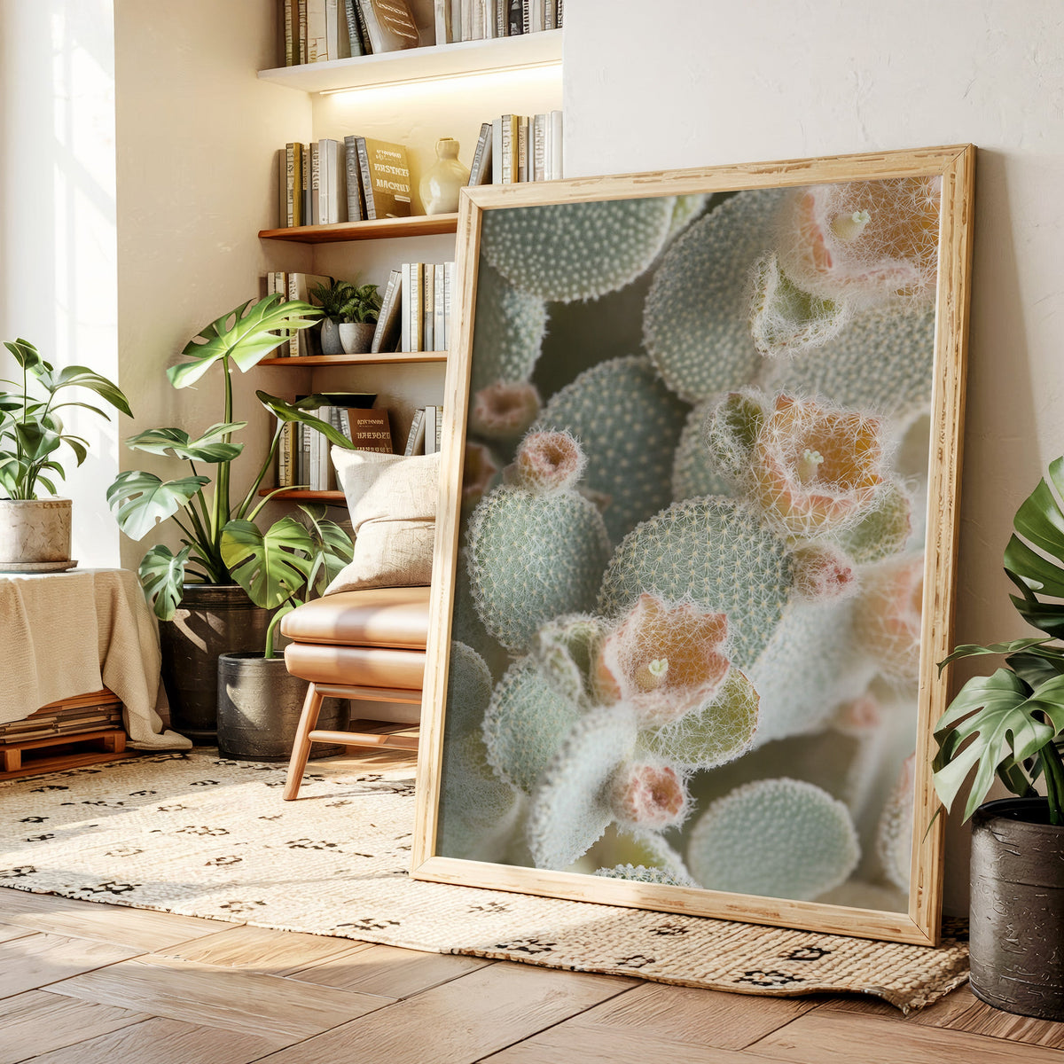 Soft Bloom on Fuzzy Desert Cactus