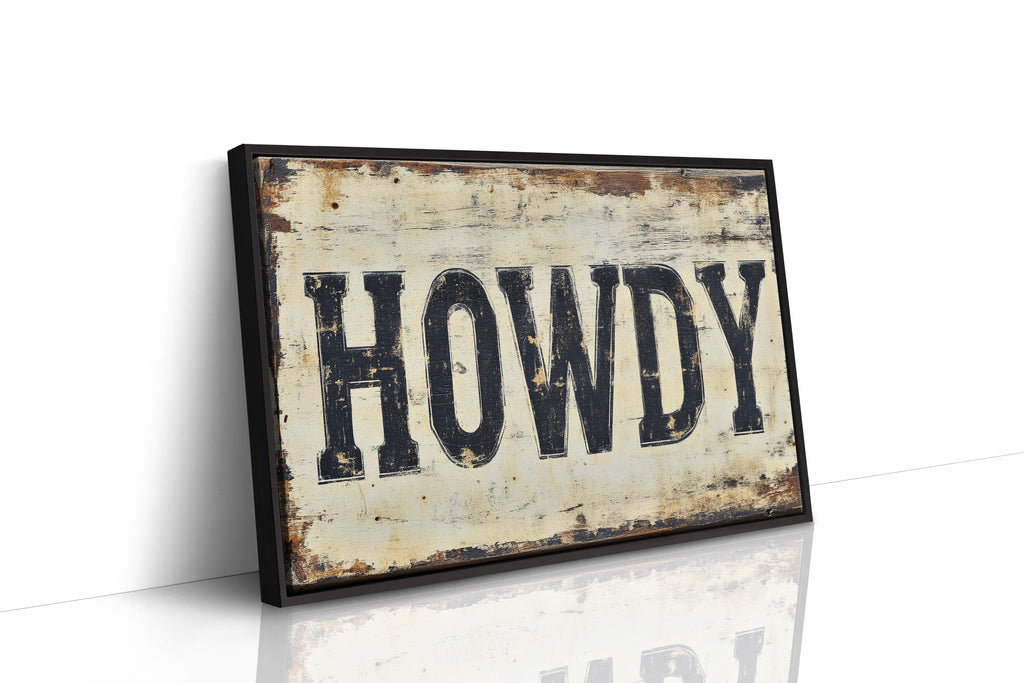 Rustic “Howdy” Western Wall Art