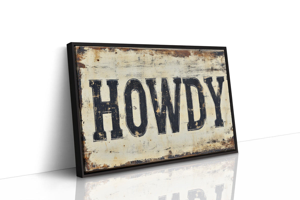 Rustic “Howdy” Western Wall Art