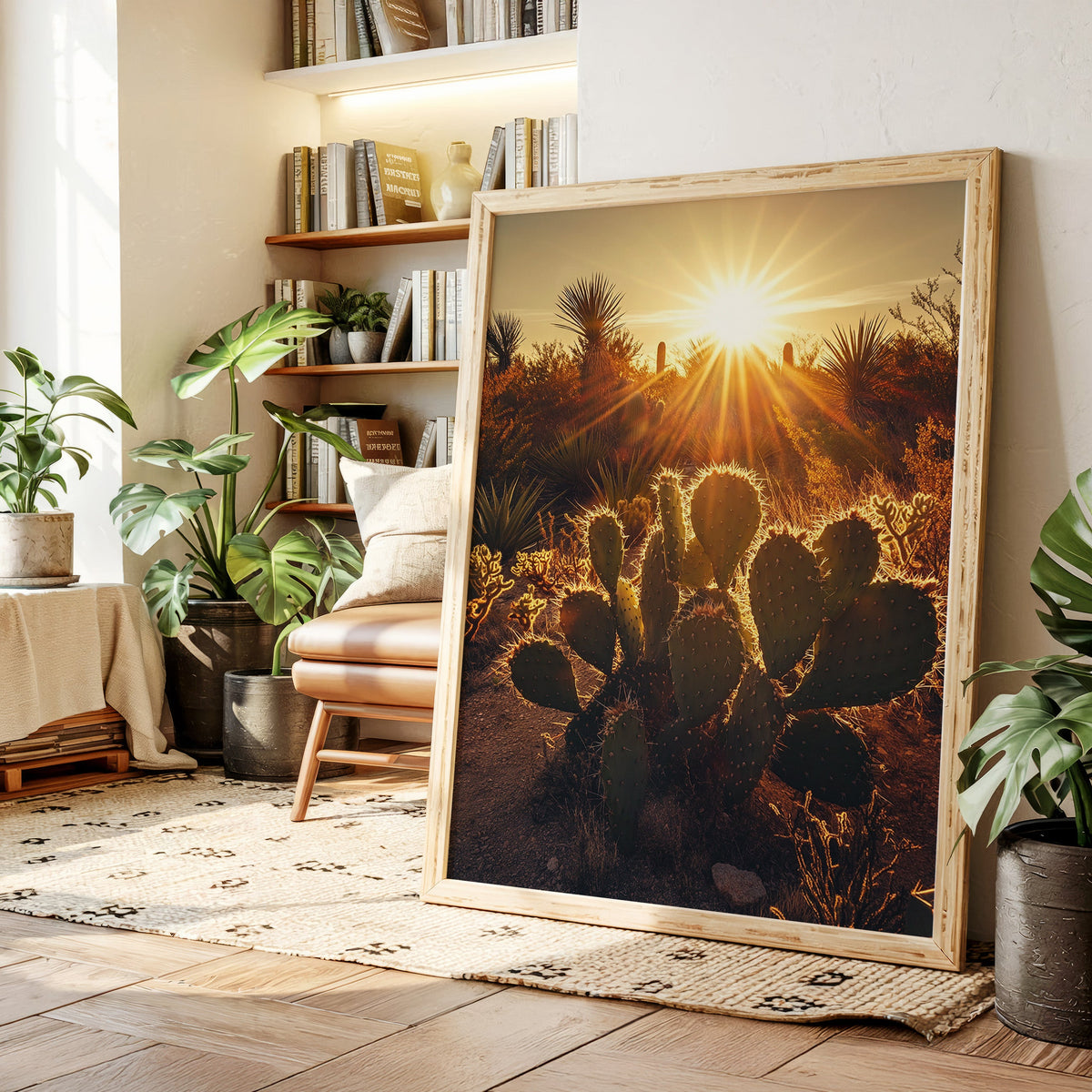Desert Light Prickly Pear at Sunset