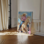 Cowgirl on Horseback – Western Rodeo Wall Art