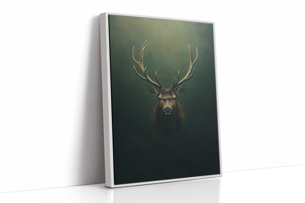 Crowned Stag in Forest Shadows