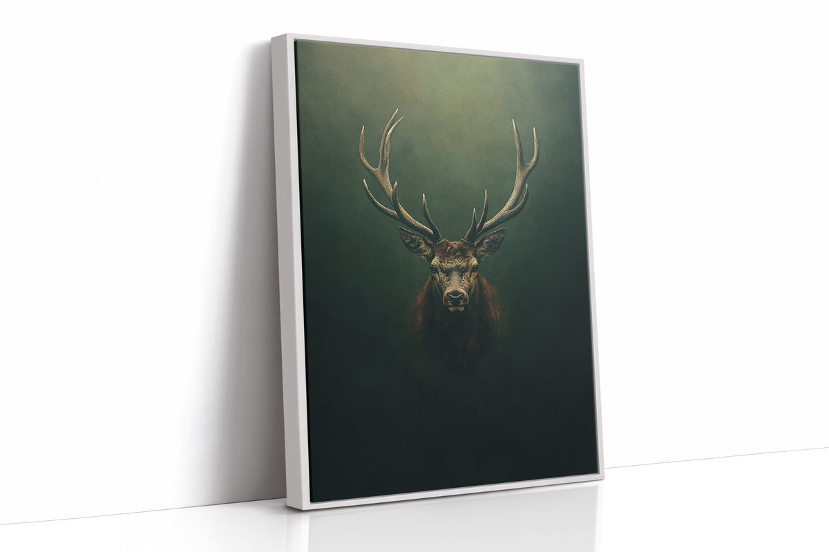 Crowned Stag in Forest Shadows