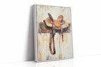 Weathered Rest: Western Saddle Still Life