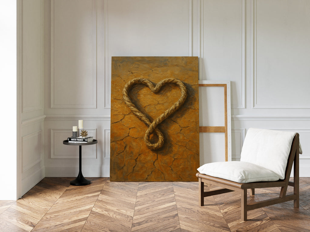 Lassoed Heart Western Rope Art