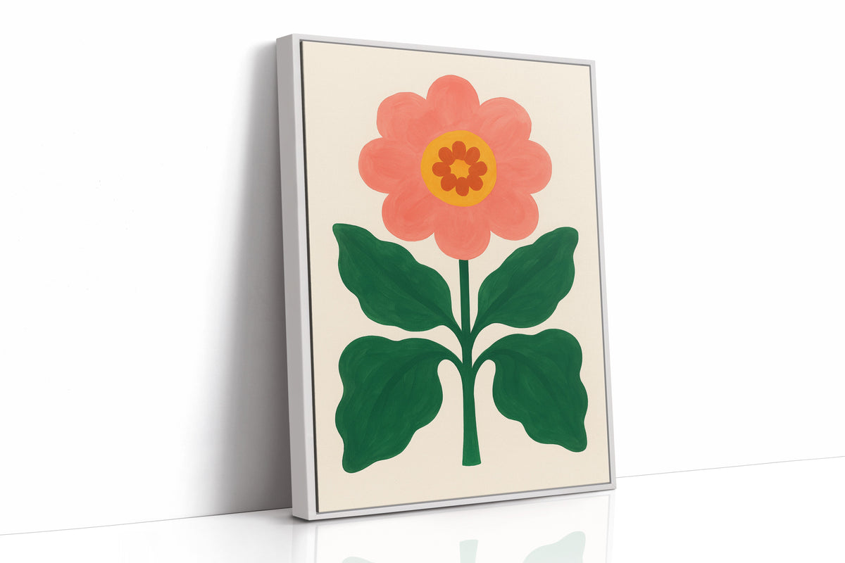 Sunny Bloom in Coral and Green