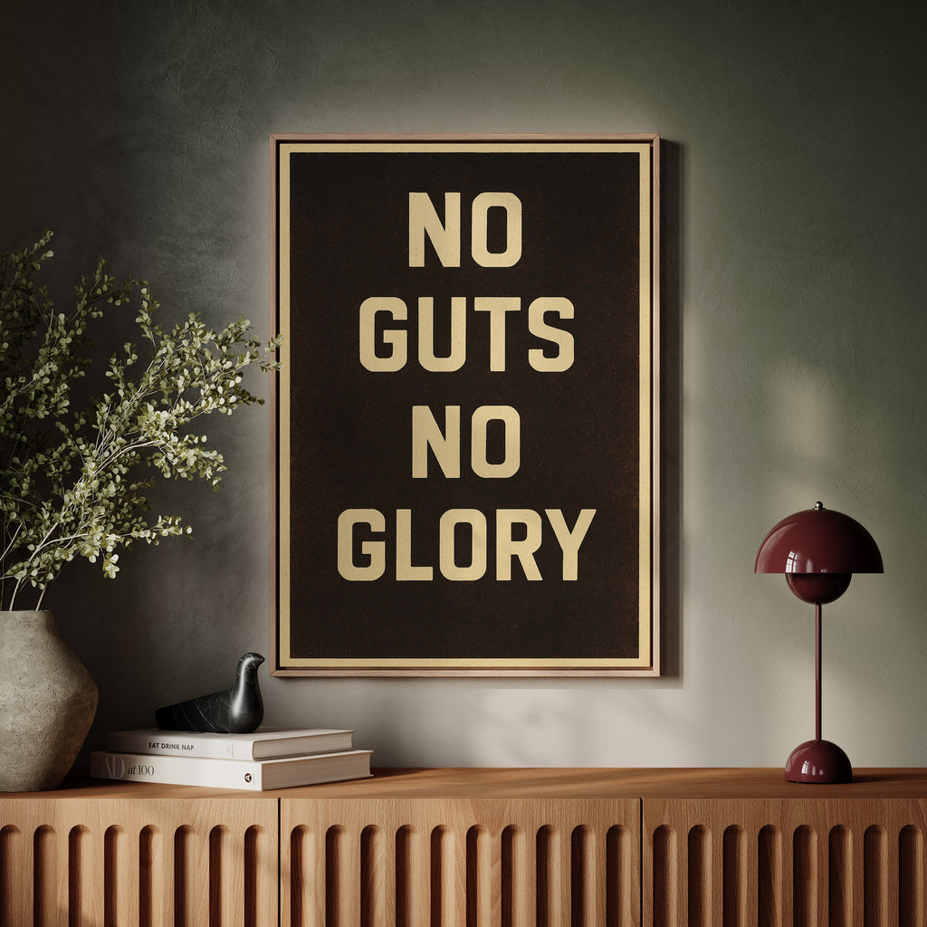 No Guts No Glory Vintage Poster