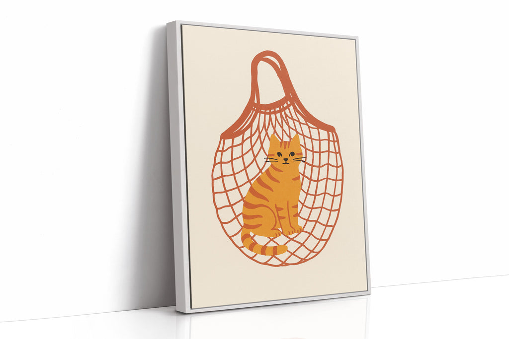 Orange Tabby in a Market Tote