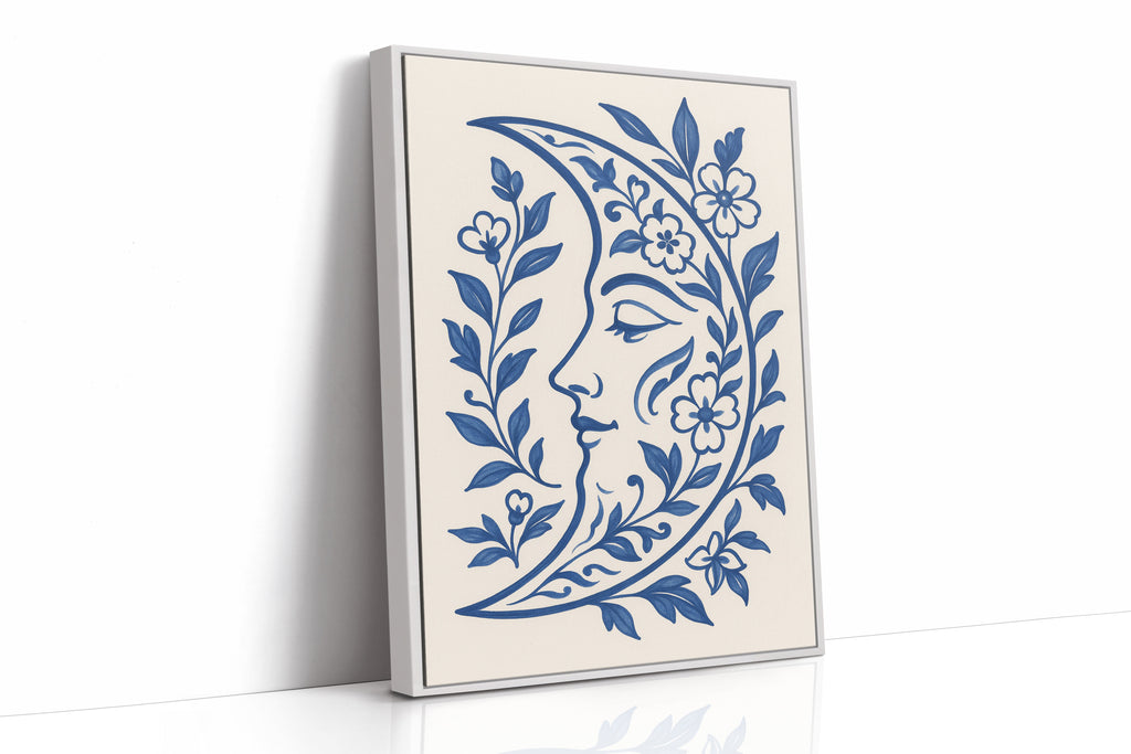Floral Moon in Indigo Bloom