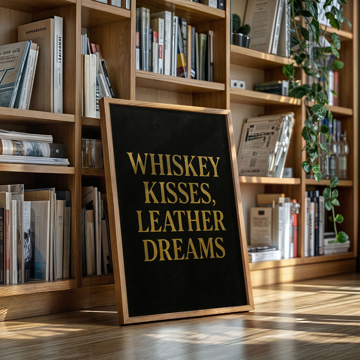 Whiskey Kisses Leather Dreams