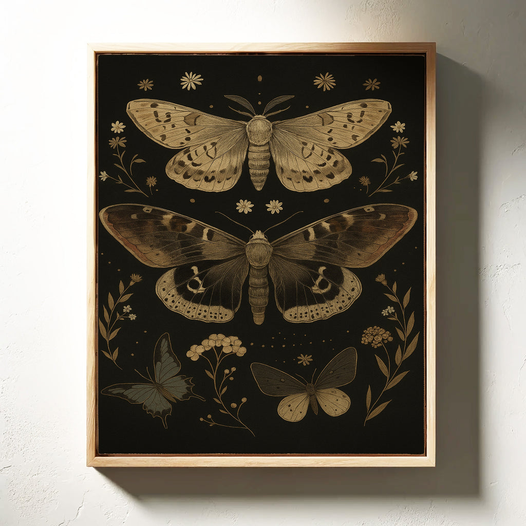 Nocturnal Wings and Wildflower Charms