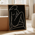 Reclining Muse in White Ink
