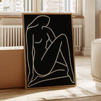Reclining Muse in White Ink