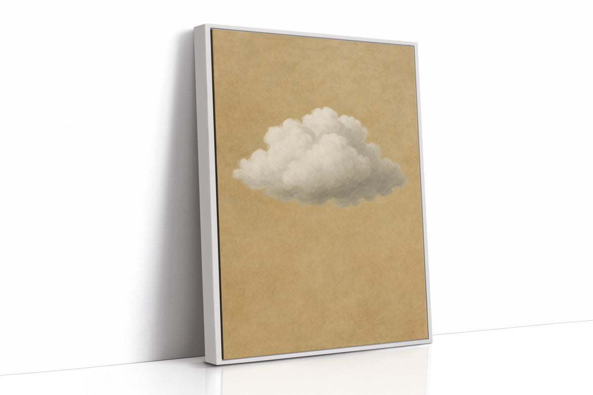 Solitary Cloud Over Ochre Sky